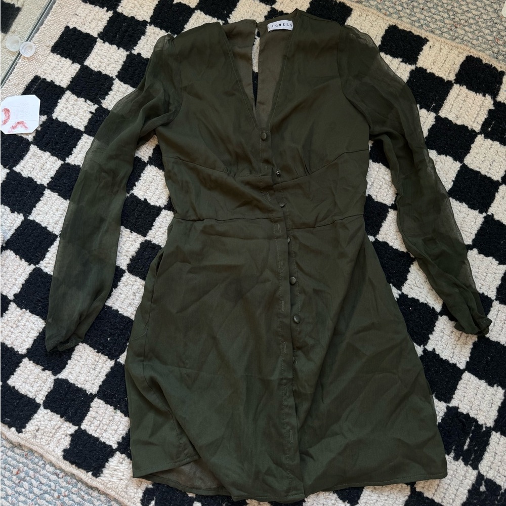 Lioness green button dress